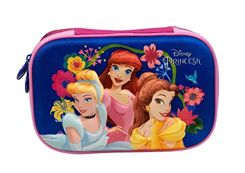 Estojo Bau Disney Princesas 3d Azul/pink 10966 Xeryus