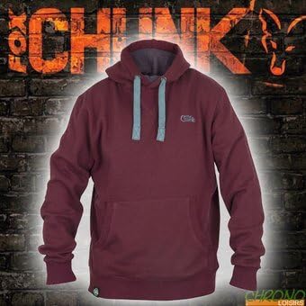 Fox Chunk Ribbed Hoody Burgundy Medium 