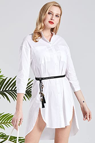 Exotic Women Black Waist Belt/ Rope/Chain Skinny Belt With Tassel And Beads For Ladies Skirt Dress In 8 Colors #TOP3