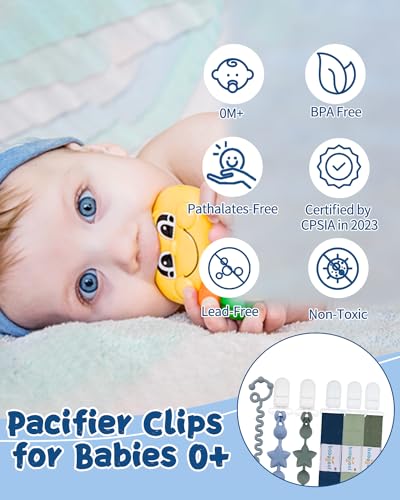 Image of babygoal Pacifier Clips Set of 6