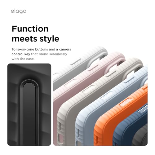 Image of elago Magnetic Ridge for iPhone 17 Pro Case, Premium Magnetic Silicone Case, Compatible with MagSafe, Liquid Silicone Material, Protective Cover, Shockproof, Slim Phone, 6.3 inch (Black)