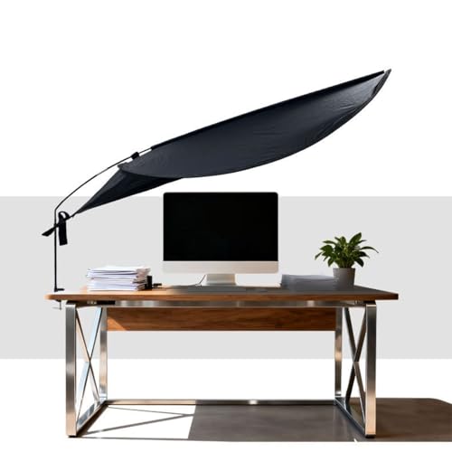 Cubicle Shade and Desk Canopy,Foldable 61\" Shading Leaf Cover, Light-Proof Desk Canopyï¼ŒWorking Office Cubicle Accessories for Light Sensititve Workers