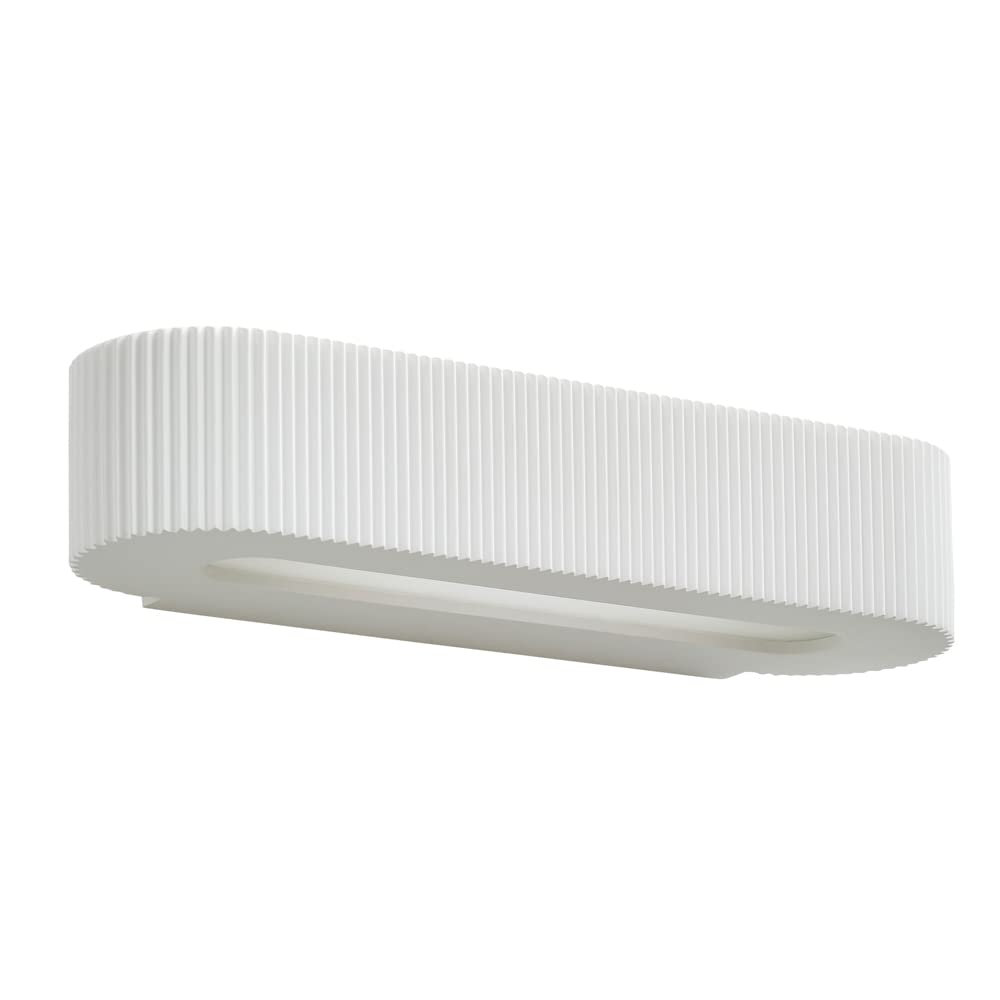 LITECRAFT Sodhail Uplighter Paintable Plaster Curved Wall Light - White