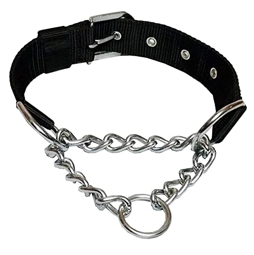 PSK PET MART Dog Choke Pet Nylon Half Collar Half Chain Choker Stainless Steel Dogs Collars 1 Piece Size - 1.25 inch Large (Color May Vary) 1 Pcs Pack (B09P7D7WB3) Amazon Price History, Amazon Price Tracker