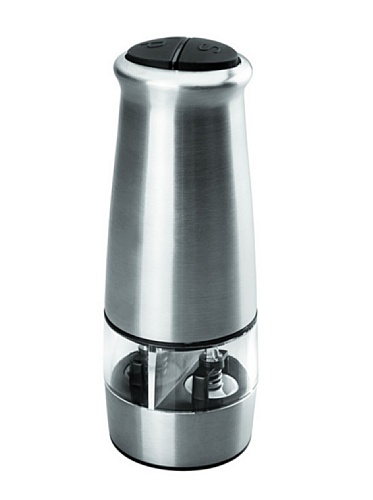 LACOR Dual Pepper-Salt Electric Mill, Stainless Steel, Silver, 30 x 7 x 18