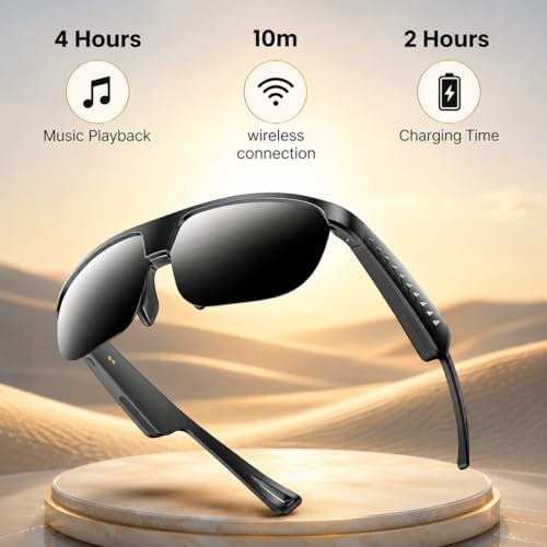 Image of Futopia AIVIS-L AI Smart Audio Glasses with ENC Noise Cancellation, Stereo Speakers, AI Translation-Hands-Free Music,Calls,Open Ear Music, Sport Headset, Intelligent Eyewear, Connect with Your Mobile