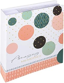 walther design Album fotograficzny niebieski 200 zdjęć 9 x 13 cm Album z wkładką do notatek Amazing Memories ME-485-L
