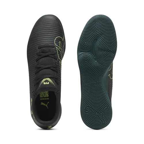 Image of PUMA Men's Future 8 Play Indoor Training Soccer Shoes, Black-Fizzy Light-Green Terrain AH25, 14 Future 8 Play It