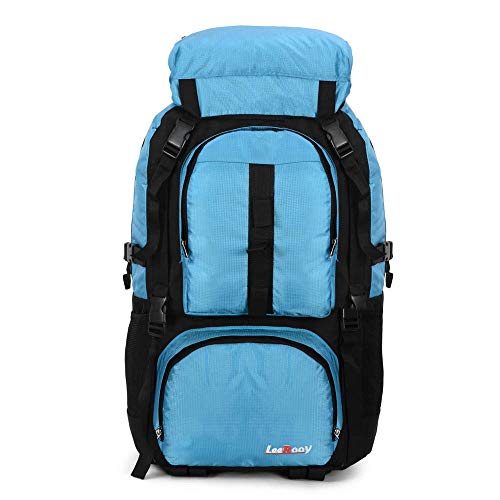 LeeRooy 65L Travel Backpack for Outdoor Sport Camp Hiking Trekking Bag Camping Rucksack (Blue)-500