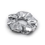 Auffälliger metallischer Glanz: Mit einem Durchmesser von ca. 10 cm und nur 5 g Gewicht verleihen diese goldenen Haargummis jeder Frisur einen funkelnden Akzent – ideal für Alltag oder besondere Anlässe.