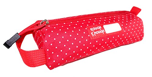 Rough Enough - Estuche para lápices de lunares, color rosso