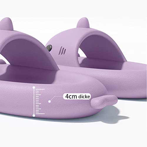 Image of XPKWS Shark Slides for Women and Men Unisex Cloud Slippers Adult Novelty Beach Sandals with Thick Sole