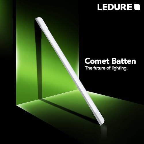 Image of LEDURE Comet 65W LED Batten 4 Feet | Pack of 20 | 6500 Lumens | 65W Tubelight Equivalent | Cool White 6500K | Wall Ceiling Tubelight for Home, Warehouse, Industrial & Commercial Spaces