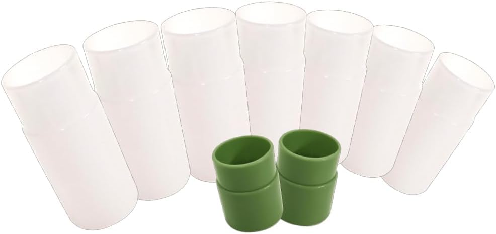 Ball Drop Tower Spacers - Set of 9 Green and White spacers for Taller Ball Towers - Create you own Large Ball track configurations. Durable Construction, Easy Assembly - Safe for 10+ months