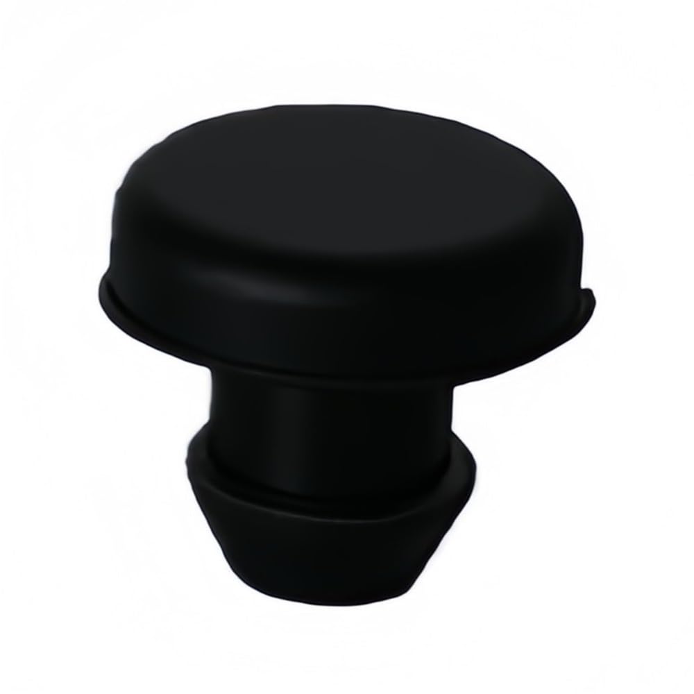 Snap On Silicone Rubber Caps for Sports Equipment, Flexible Stopper Silicone Round Plugs for Instrument(Black,7mm)