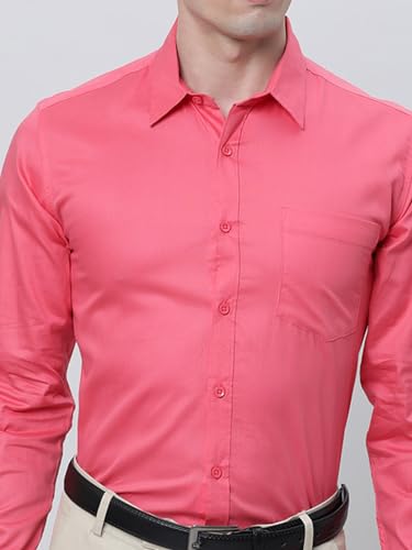 Image of THE SOUL PATROL Men's Casual Regular Fit Full Sleeve Premium Cotton Button-Down Shirt with Single Patch Pocket - Stylish, Classic, Comfortable, and Elegant for Everyday Wear