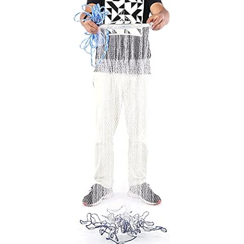 Cast Hand Throw Fishing Net with 8m String Cover