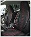 BREMER SITZBEZÜGE Housses de siège sur Mesure compatibles avec Renault Clio 5 conducteur et Passager à partir de 2019 PL402 Noir/Coutures Rouges.