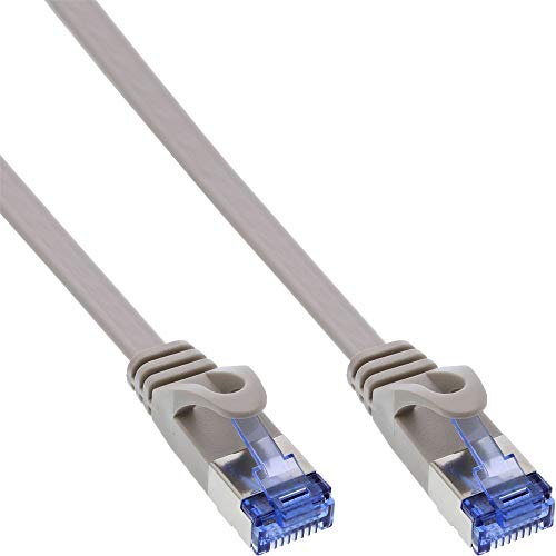 Preisvergleich Produktbild InLine Patchkabel flach, U / FTP, Cat.6A, grau, 0, 5m