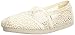 TOMS Moroccan Corchet Alpargata, Mocassin Plat Femme, Blanc cassé, 39 EU