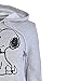 Peanuts Ladies Snoopy Fashion Hoodie - Ladies Classic Snoopy Fleece Sweatshirt Foil Sweatshirt (Heather Grey, XX-Large)
