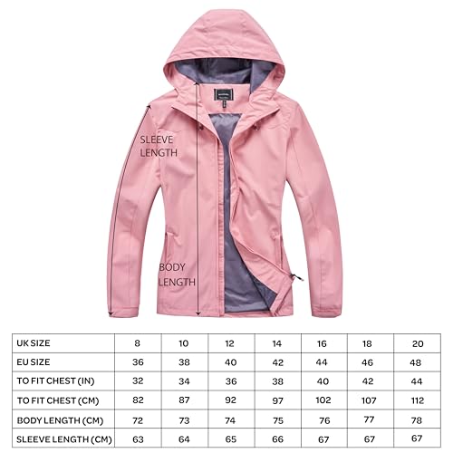 Blu Apparel Wasserdichte Regenjacke mit Kapuze für Damen (20, Blaugrün)