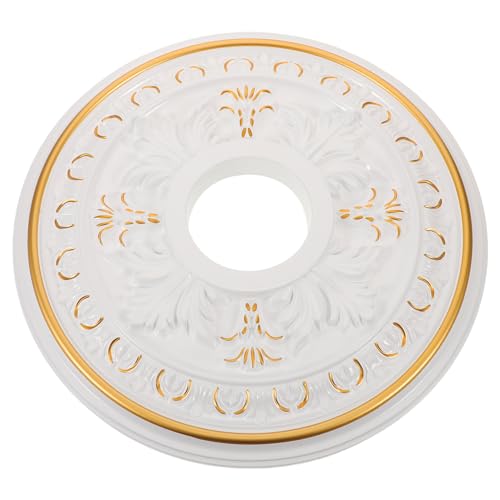 Medallón de techo de yeso de 11 cm para lámparas y ventiladores de comedor 2