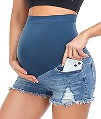 Fringe Jean Shorts: Light Blue