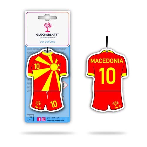 GLÜCKSBLATT premium Auto Duft Trikot Car Perfume MACEDONIA Nordmazedonien Mazedonien