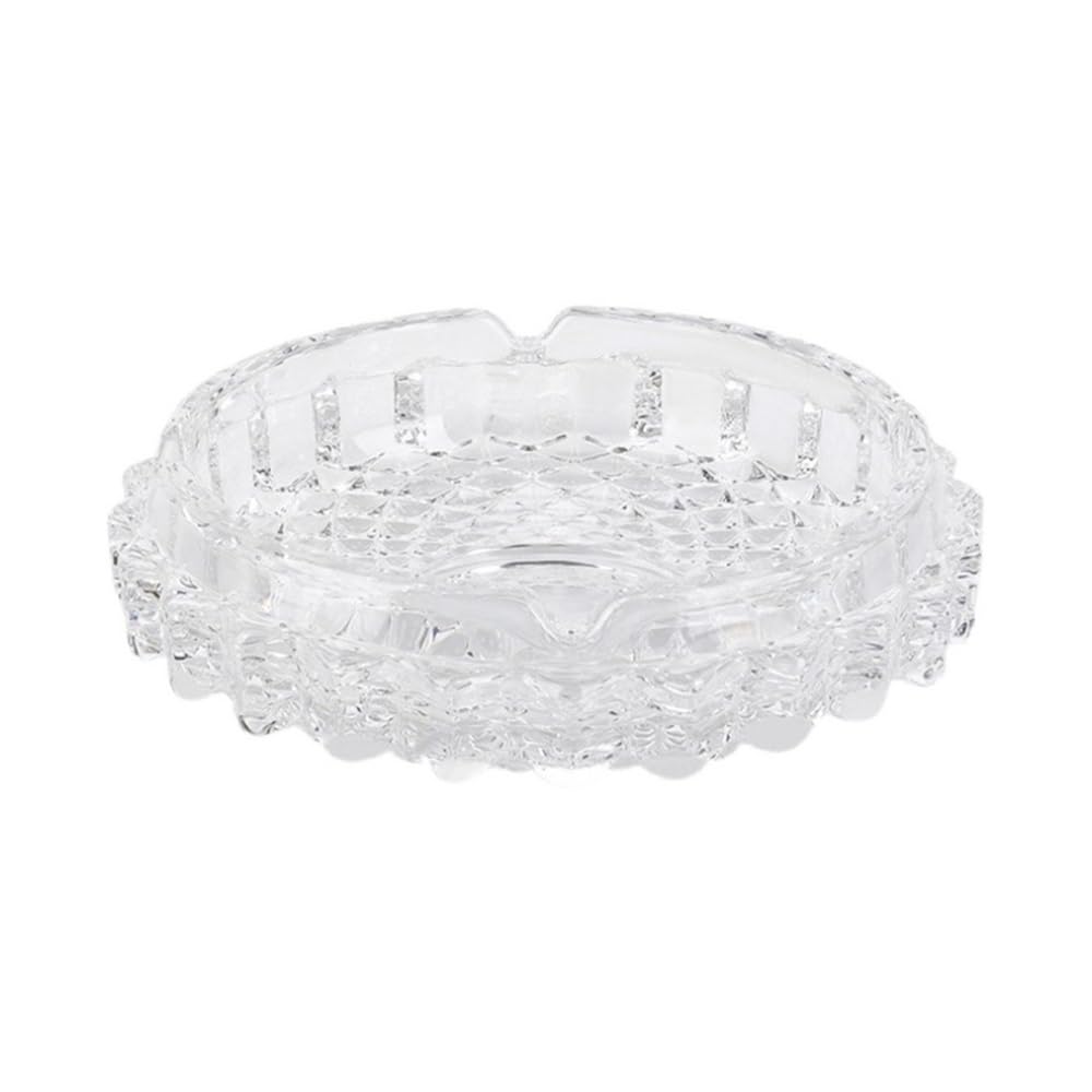 Indoor Decorative Ashtray Thickened Glass Material Suitable for Guest Room Foot Bath KTV Restaurant Office for Desktop
