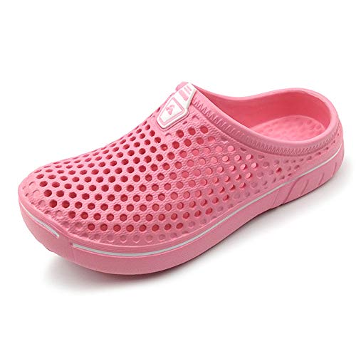 Amoji Garden Clogs Shoes Sandals House Slippers Home Room Shoes Indoor Outdoor Shower Shoe Sport Kids Child Children Baby Boys Girls (Toddler/Little Kid/Big Kid) Pink 12-13 M US Little Kid
