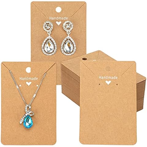 jijAcraft 100 Stück Ohrringkarten Halskette Display Karten 9 * 6cm Schmuck Display Karten Ohrring Display Karten Cover