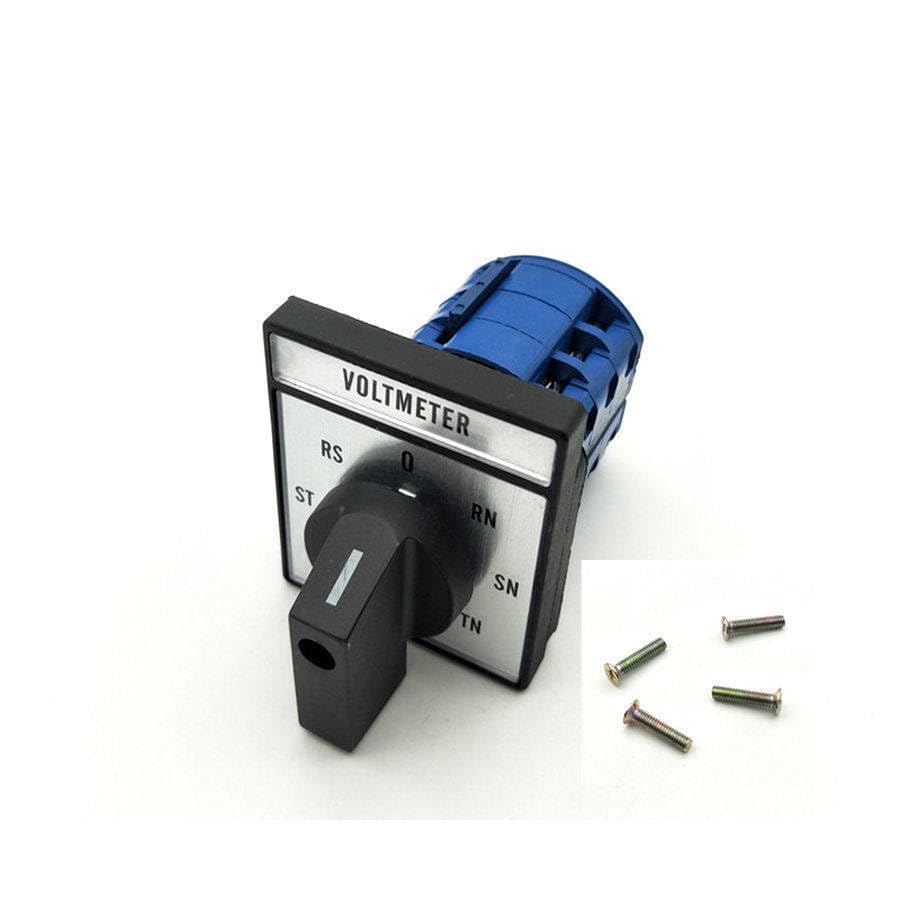 660V 20A 12 Terminals 7 Positions Voltmeter Rotary Cam Changeover Switch
