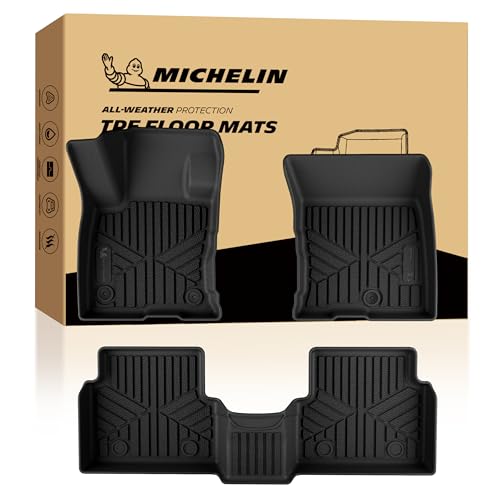 Image of Michelin Vehicle Mats for 2021-2026 Ford Bronco Sport | Not Fit Bronco 2-Door /4-Door /Rubberized Floor, All-Weather TPE Custom Fit Liner, Premier
