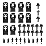 winterrock 35PCS Engine Under Cover Splash Shield Guard Body Bolts Screws, Front Bumper Fender Liner Push Retainer Fastener Rivet Clips, Fender Clips Auto, Bumper Holders For Cars, Extruded U-Nuts Kit