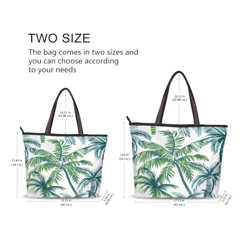 senya Tropical Palm Tree Shoulder Bags Large Handle Ladies Handbag2