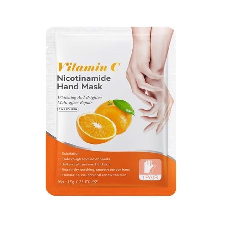 Hand Peeling Mask for Dry Skin, Exfoliating Treatment for Rough Hands, Dead Skin Removal & Moisturizing Care, Hand Mask for Men and Women, Soft Smooth Skin (Vitamin C)-image-39