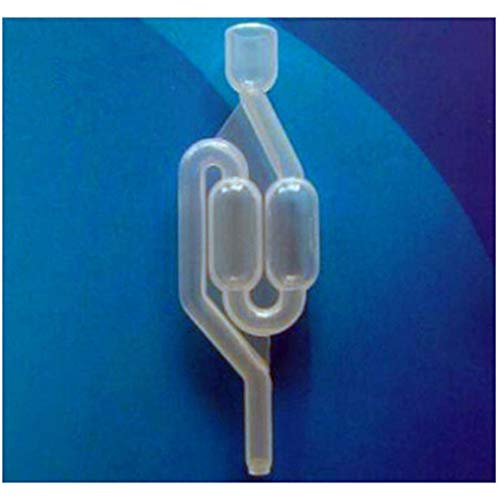 Sevenfly One Way Exhaust Water Seal Valve Bubble Airlock for Wine Making and Beer Making(Transparent Color)