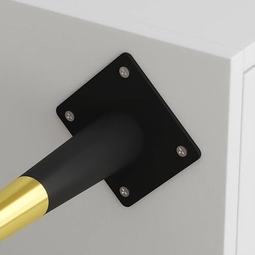 Miniatura 7 de AGOTENI Mesa auxiliar de noche con patas de metal de 3 cajones moderna mesita de noche para dormitorio sala de estar oficina color blanco