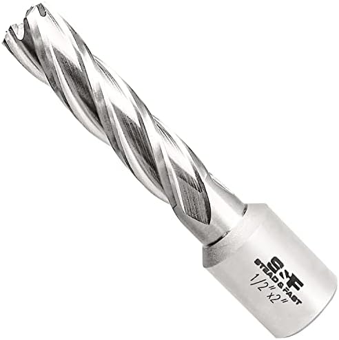 S&F STEAD & FAST Annular Cutter with Pilot Pin 1/2" x 2" DOC, Mag Drill Bit