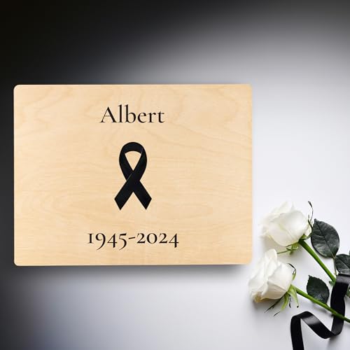 Creative Deco Personalized Wooden Storage Box Mourning Box | 15.8x7.87x5.51in (+-0.5) | Hinged Lid Handle Engraving | Unpainted Gift Box | Rough UNSANDED Keepsake Memory Souvenir Chest