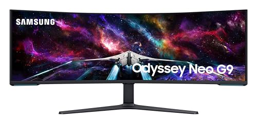 Image of Samsung 49-inch (124.4cm) Odyssey OLED G9 Dual QHD, 5120 x 1440, 240Hz, 0.03ms Curved Gaming Monitor, USB Hub, HAS, Neo Quantum Processor, Smart TV, AMD FreeSync Premium Pro (LS49CG950SWXXL,Black)