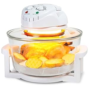 Modudezvous – halogeen convectie mini-oven multifunctioneel – glazen schaal met uitbreidingsring capaciteit tot 19 liter – 1300 W – combioven grill braadpan grote timer