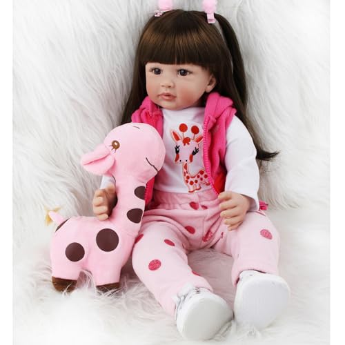 Muñeca Reborn para Niñas 24 Pulgadas con Accesorios miniatura 2