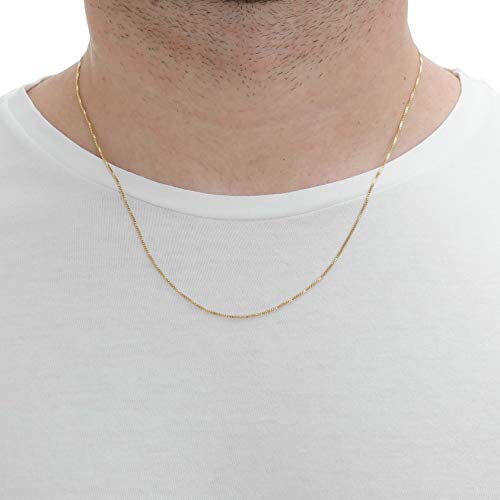 Corrente Veneziana Banhada A Ouro Moda Gargantilha 50 Cm