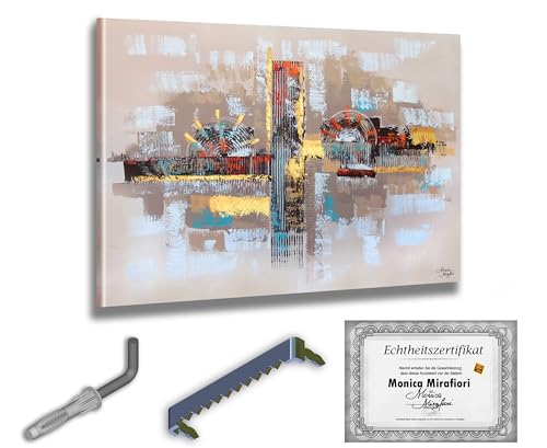 Monica Mirafiori I 100x70 cm I Tableau Peint à la Main I Modèles Tableau I Peintre Moderne I Tableaux Peintures I Toile sur Cadre en Bois