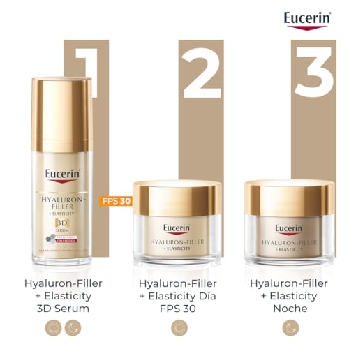 Eucerin Hyaluron-Filler + Elasticity Crema de Noche (50 ml), crema antiarrugas, antiedad y antimanchas, fórmula con Thiamidol, Collagen-Elastin Complex y Ácido Hialurónico, para todo tipo de pieles - imagen 7