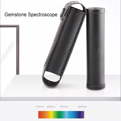 Vituord Diffraction Spectroscope, Handheld Full Spectrum Prism Spectrometer, Adjustable Focus, Gemological Spectrometer, for Quick Identification Gemstone
