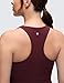 CRZ YOGA Butterluxe Maternity Racerback Tank Tops - Ruched Sleeveless Womens Pregnancy Yoga Workout Shirt with Built in Bra Red Merlot Large