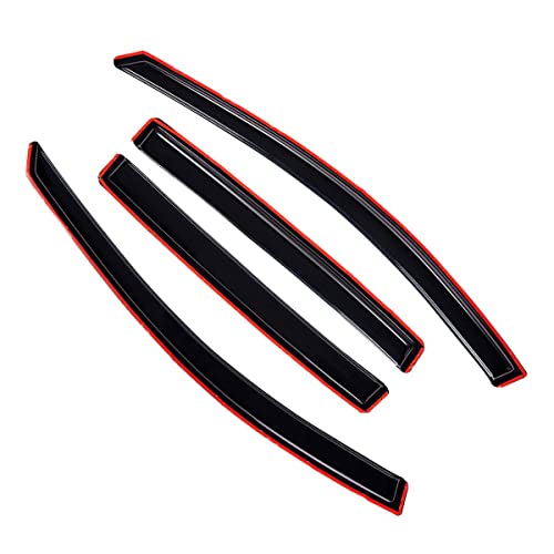 Lightronic Wv194383 In-Channel Side Window Visor Deflector Rain Guard, Dark Smoke Shatterproof, 4-Pieces Set For 2013-2019 Ford Escape #TOP6